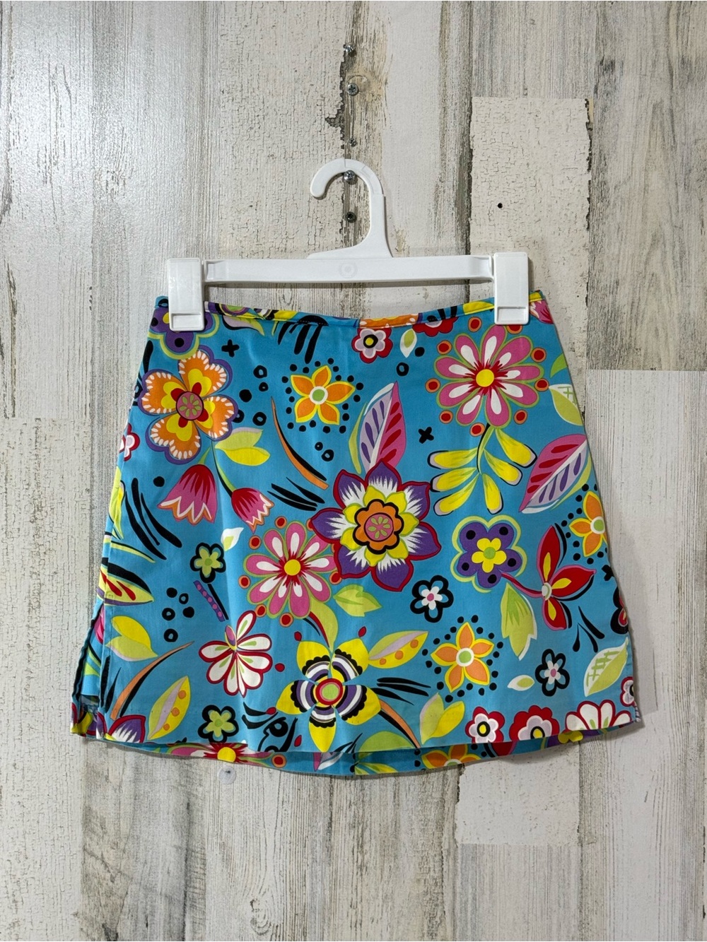 Bamboo Traders Bright Turquoise Floral Mini Skort - Picture 3 of 10